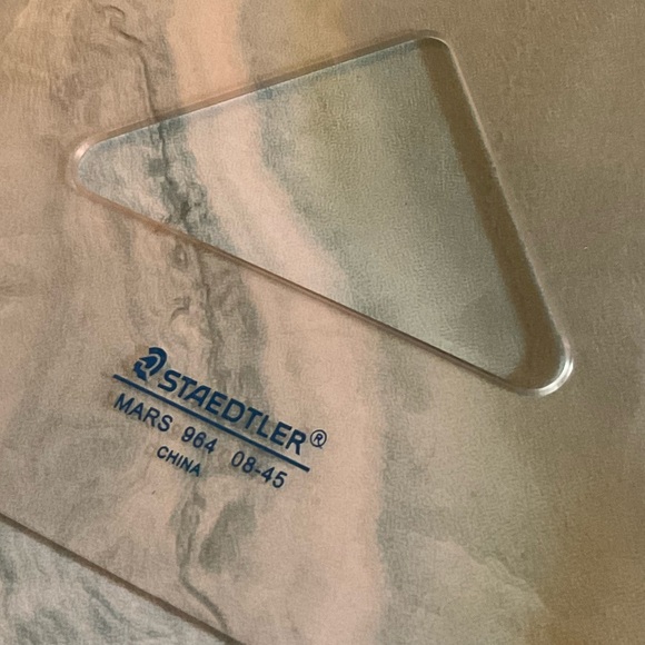 Vintage Drafting Staedtler Mars Professional Triangles (2) - Picture 4 of 5